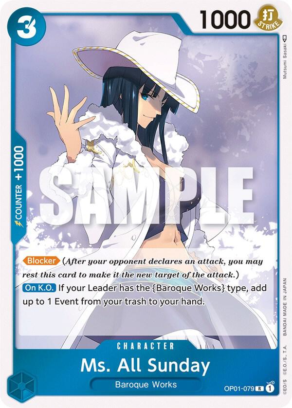 Ms. All Sunday OP01-079 card from Romance Dawn
