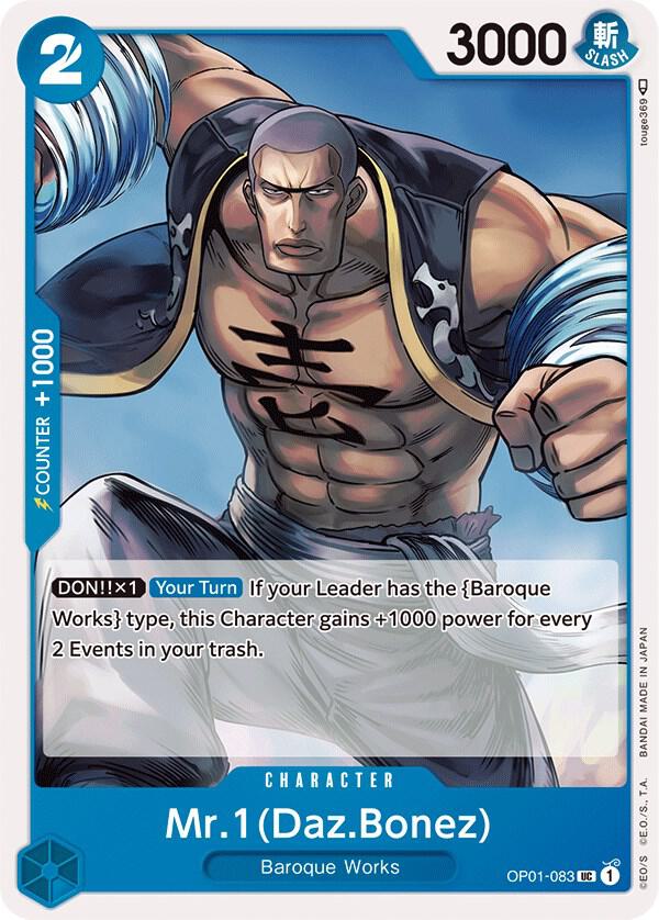 Mr.1 (Daz.Bonez) OP01-083 card from Romance Dawn