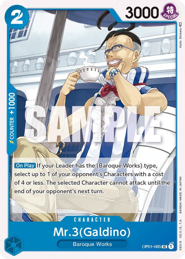 Mr.3 (Galdino) OP01-085 card from Romance Dawn