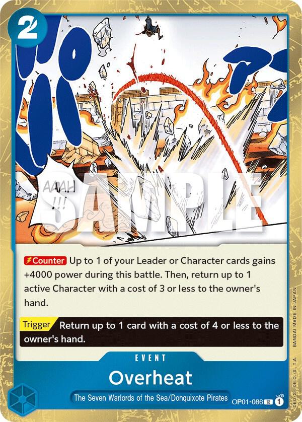 Overheat OP01-086 card from Romance Dawn