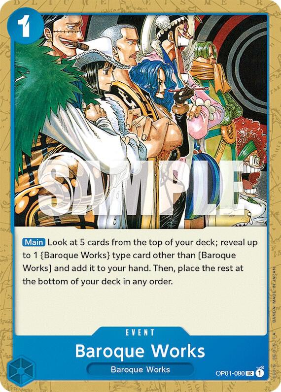 Baroque Works OP01-090 card from Romance Dawn