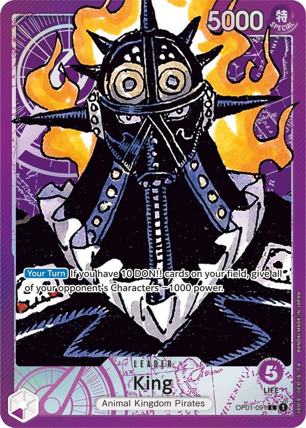 King (Parallel) OP01-091 card from Romance Dawn