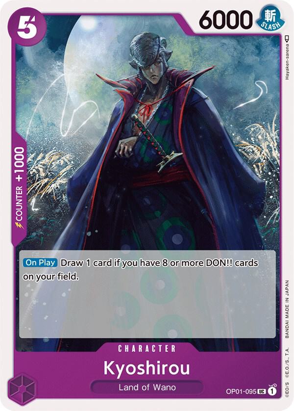 Kyoshirou OP01-095 card from Romance Dawn