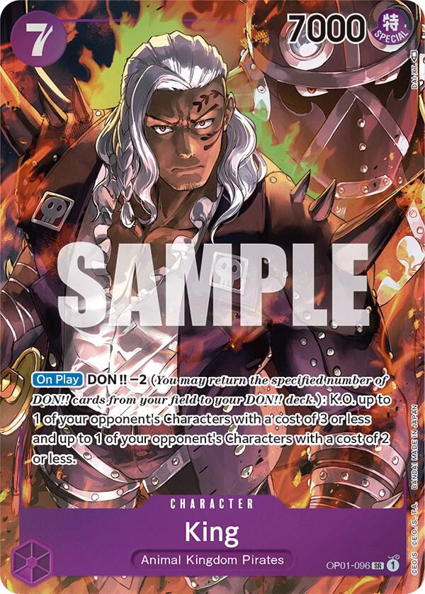 King (Parallel) OP01-096 card from Romance Dawn