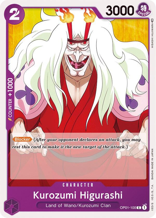 Kurozumi Higurashi OP01-100 card from Romance Dawn
