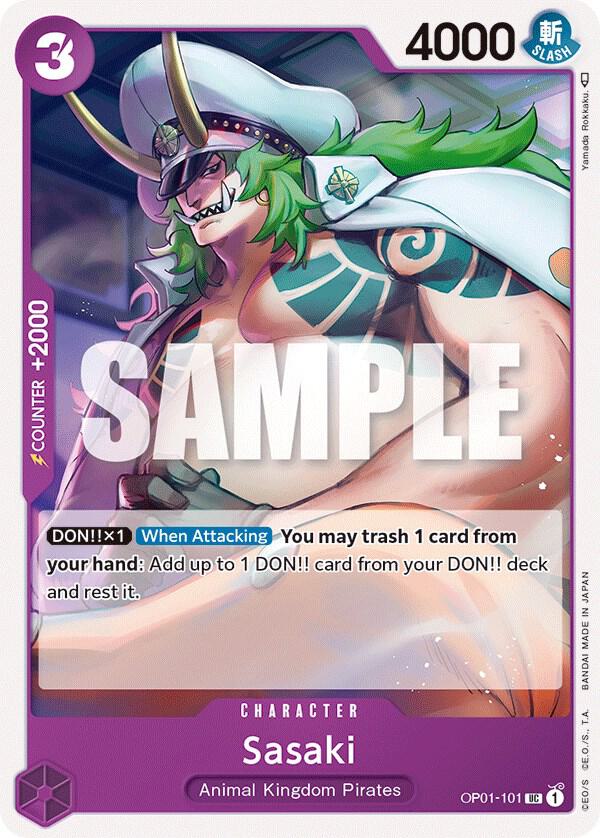 Sasaki OP01-101 card from Romance Dawn