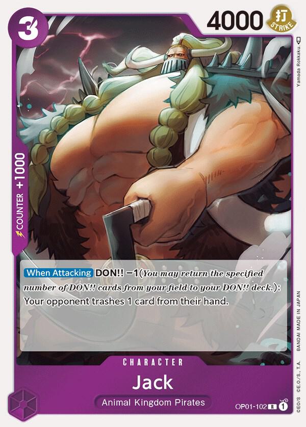 Jack OP01-102 card from Romance Dawn