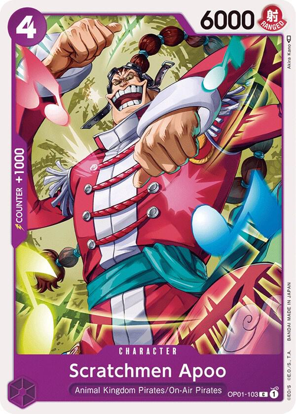 Scratchmen Apoo OP01-103 card from Romance Dawn