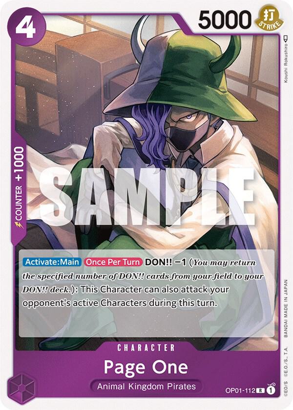 Page One OP01-112 card from Romance Dawn