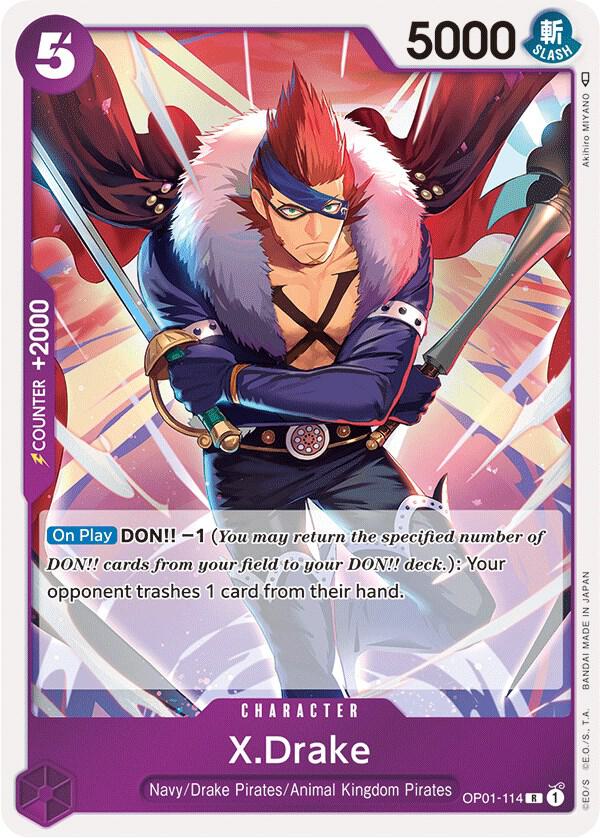 X.Drake OP01-114 card from Romance Dawn