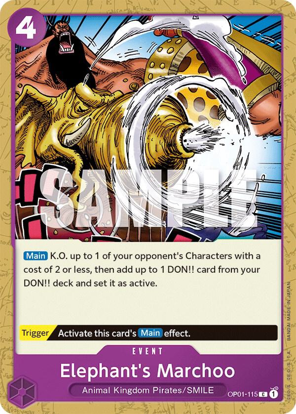 Elephant's Marchoo OP01-115 card from Romance Dawn