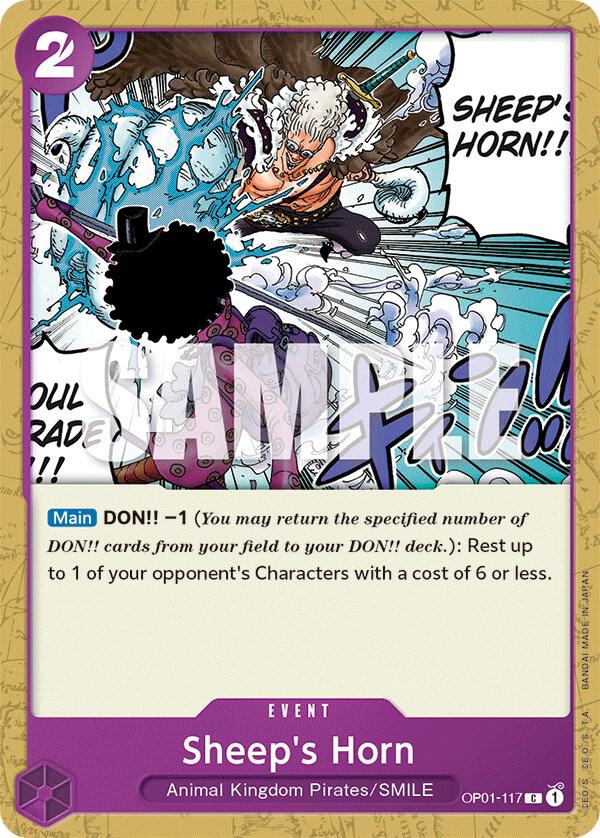 Sheep's Horn OP01-117 card from Romance Dawn