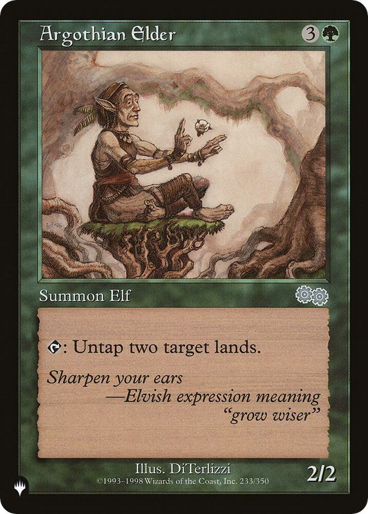 Argothian Elder 233/350 card from The List Reprints