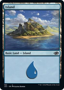 Island 102 card from Jumpstart 2022