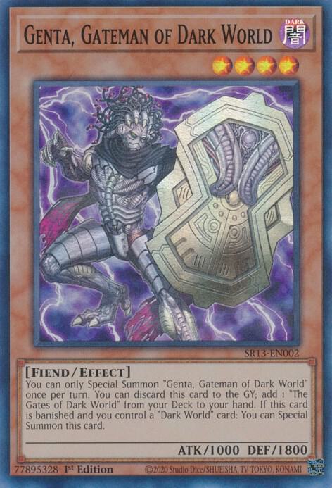 Genta, Gateman of Dark World SR13-EN002 card from Structure Deck: Dark World