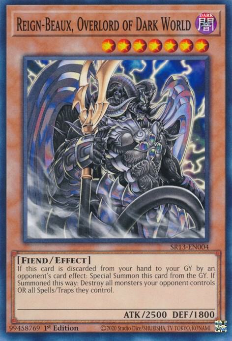 Reign-Beaux, Overlord of Dark World SR13-EN004 card from Structure Deck: Dark World