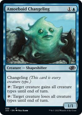 Amoeboid Changeling 269 card from Jumpstart 2022