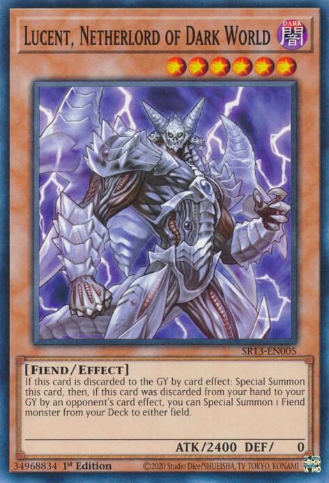 Lucent, Netherlord of Dark World SR13-EN005 card from Structure Deck: Dark World