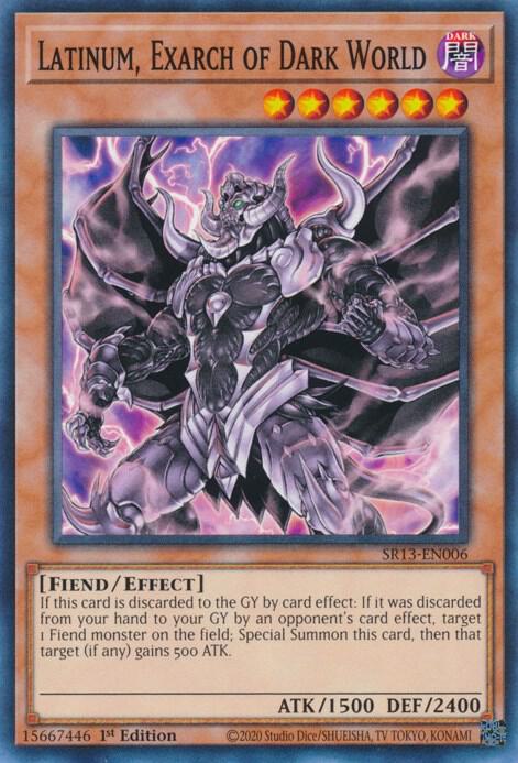 Latinum, Exarch of Dark World SR13-EN006 card from Structure Deck: Dark World