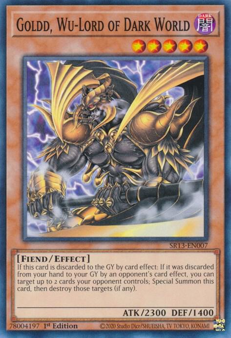 Goldd, Wu-Lord of Dark World SR13-EN007 card from Structure Deck: Dark World