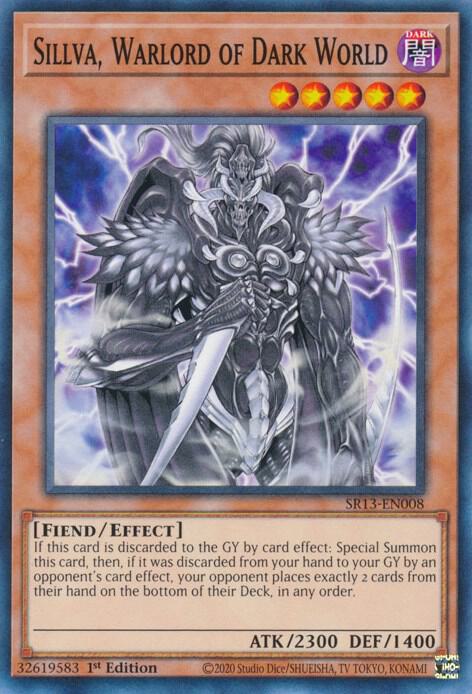 Sillva, Warlord of Dark World SR13-EN008 card from Structure Deck: Dark World