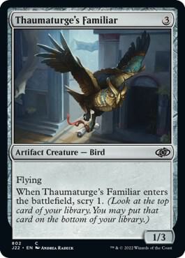 Thaumaturge's Familiar 802 card from Jumpstart 2022