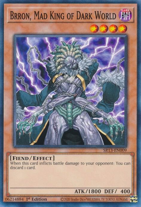 Brron, Mad King of Dark World SR13-EN009 card from Structure Deck: Dark World