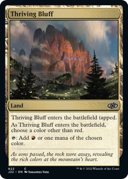 Thriving Bluff 822 card from Jumpstart 2022