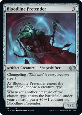 Bloodline Pretender 757 card from Jumpstart 2022