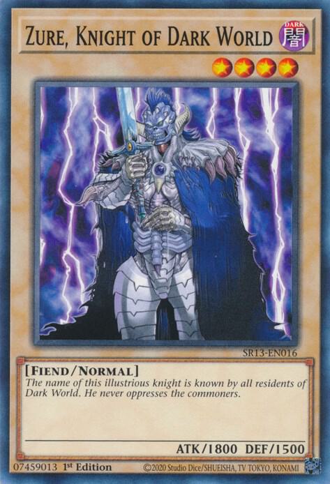 Zure, Knight of Dark World SR13-EN016 card from Structure Deck: Dark World