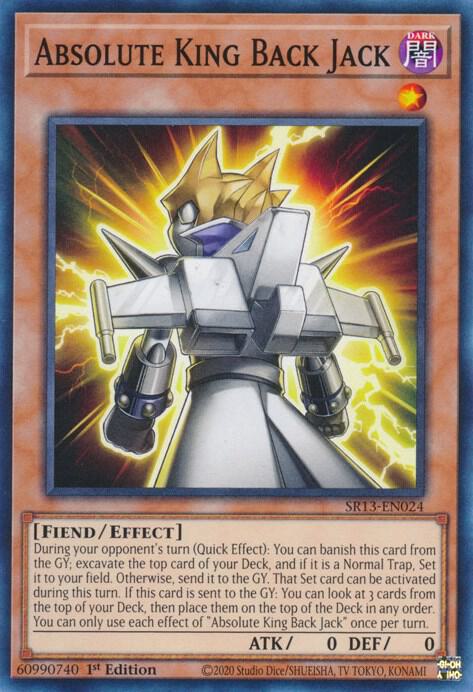 Absolute King Back Jack SR13-EN024 card from Structure Deck: Dark World