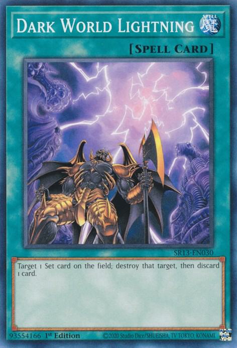 Dark World Lightning SR13-EN030 card from Structure Deck: Dark World