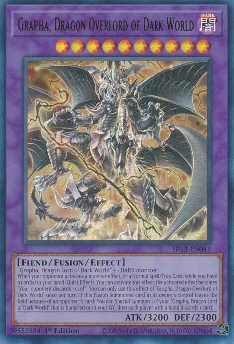 Grapha, Dragon Overlord of Dark World SR13-EN041 card from Structure Deck: Dark World