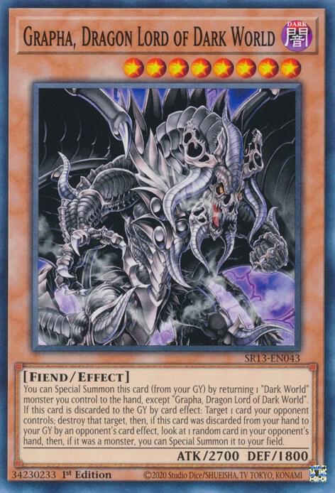 Grapha, Dragon Lord of Dark World SR13-EN043 card from Structure Deck: Dark World