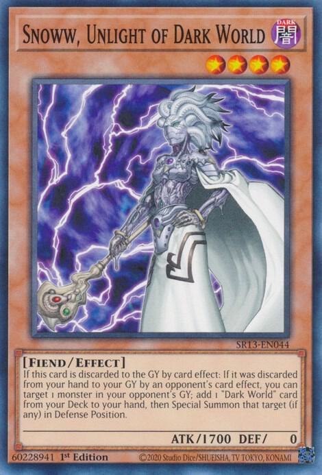 Snoww, Unlight of Dark World SR13-EN044 card from Structure Deck: Dark World