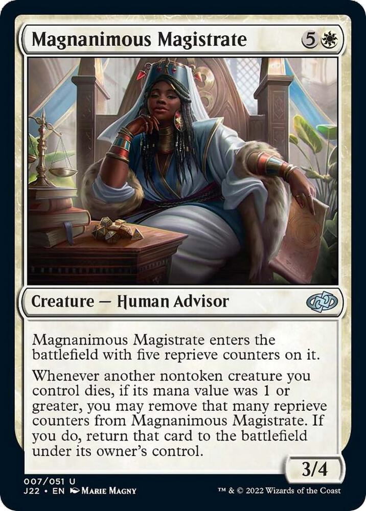 Magnanimous Magistrate 7 card from Jumpstart 2022