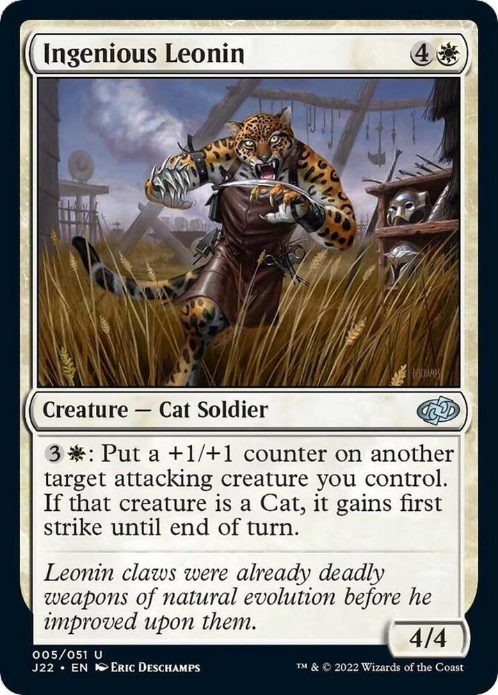 Ingenious Leonin 5 card from Jumpstart 2022