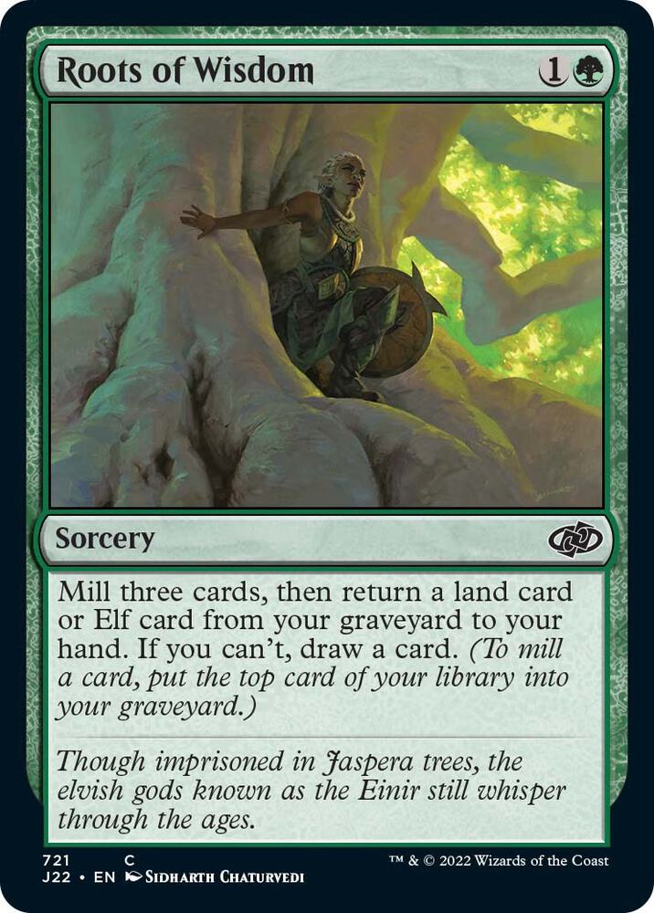 Roots of Wisdom 721 card from Jumpstart 2022