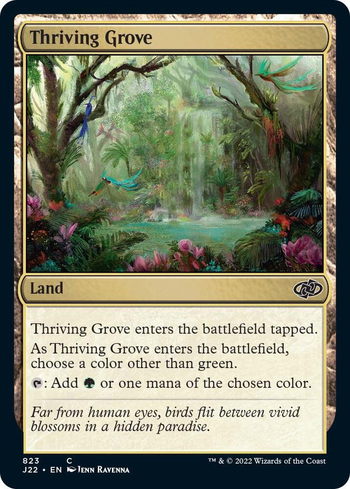 Thriving Grove 823 card from Jumpstart 2022