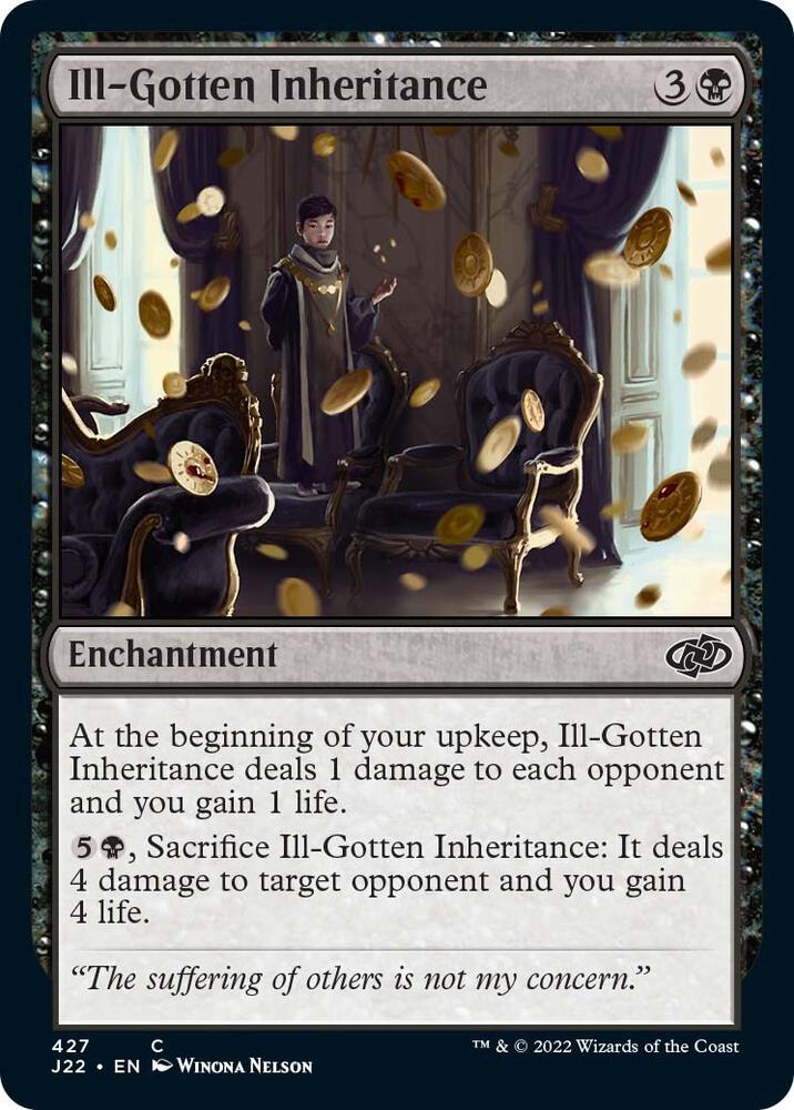 Ill-Gotten Inheritance 427 card from Jumpstart 2022