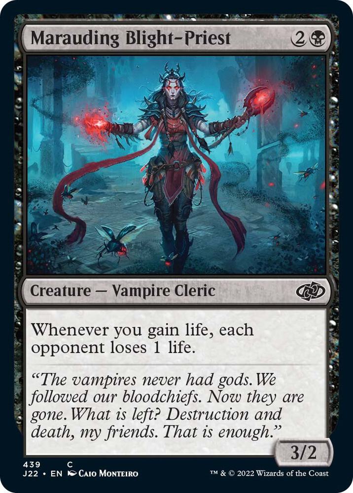 Marauding Blight-Priest 439 card from Jumpstart 2022