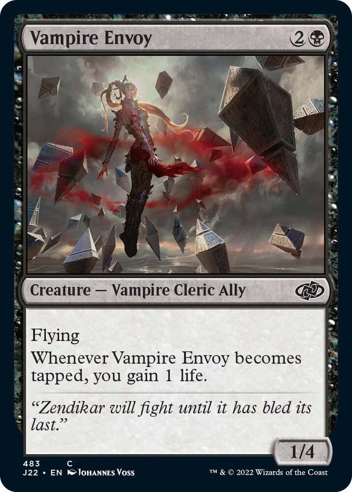 Vampire Envoy 483 card from Jumpstart 2022