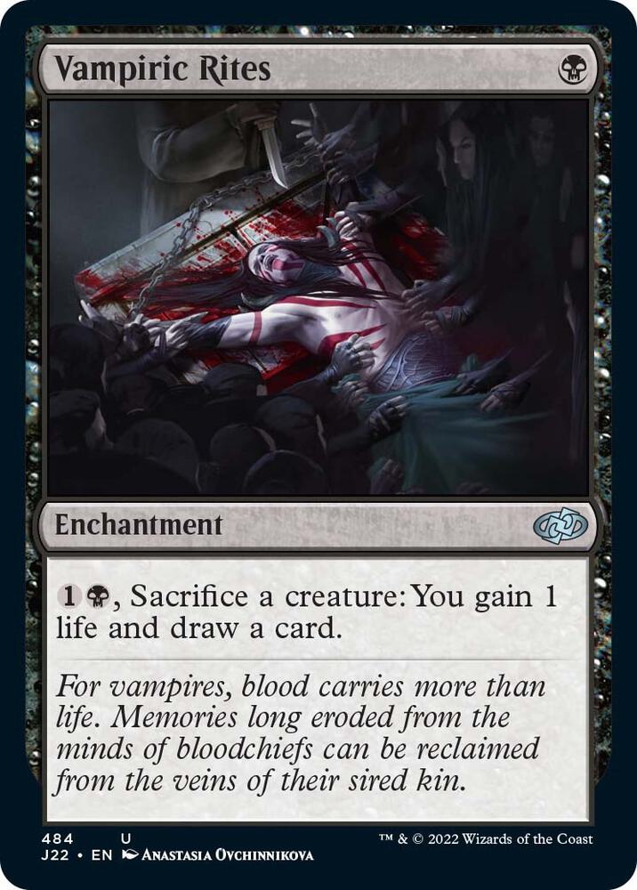 Vampiric Rites 484 card from Jumpstart 2022