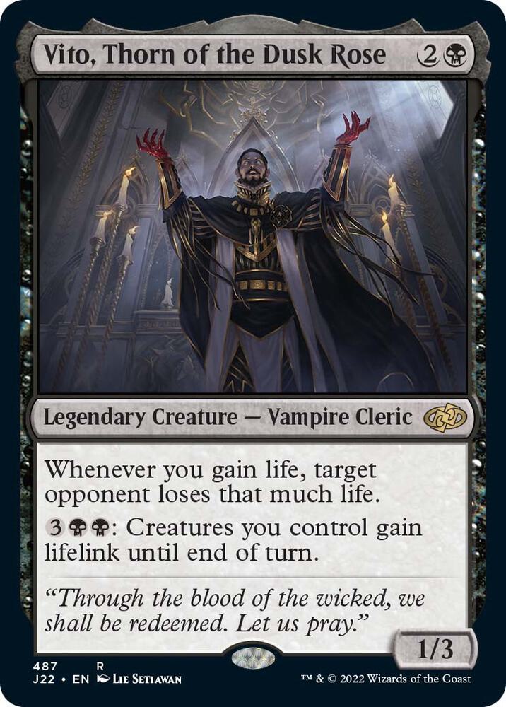 Vito, Thorn of the Dusk Rose 487 card from Jumpstart 2022