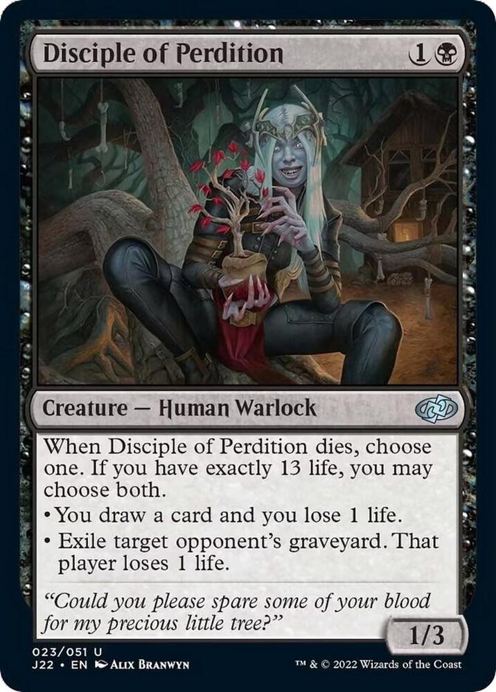 Disciple of Perdition 23 card from Jumpstart 2022