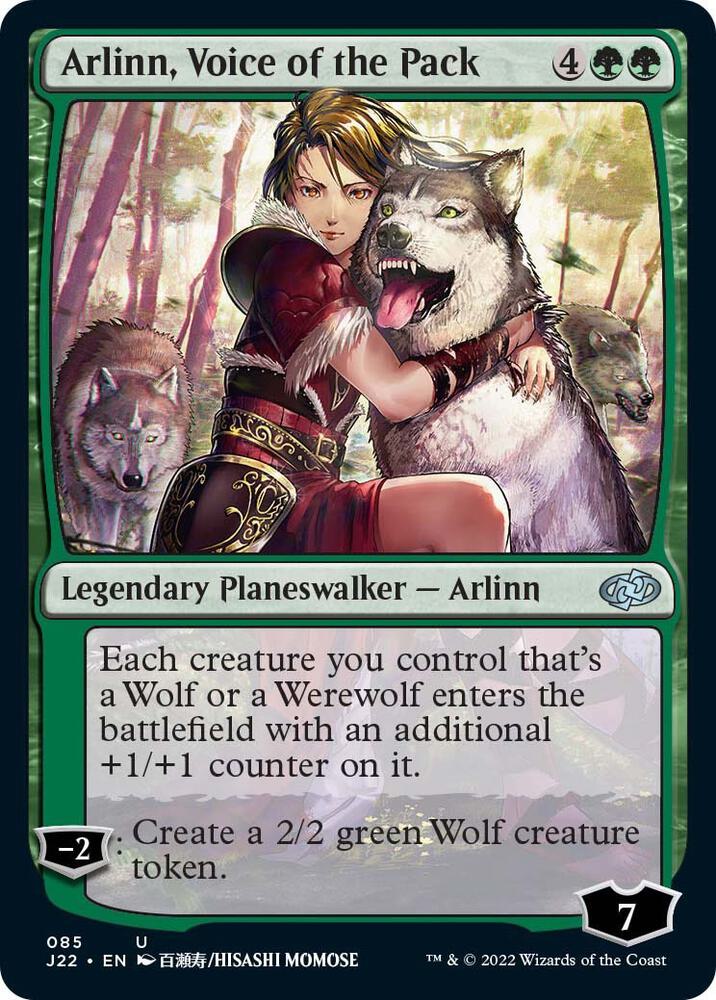 Arlinn, Voice of the Pack 85 card from Jumpstart 2022