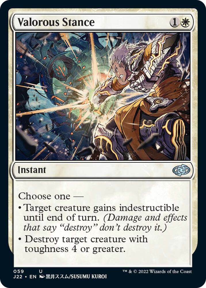 Valorous Stance 59 card from Jumpstart 2022