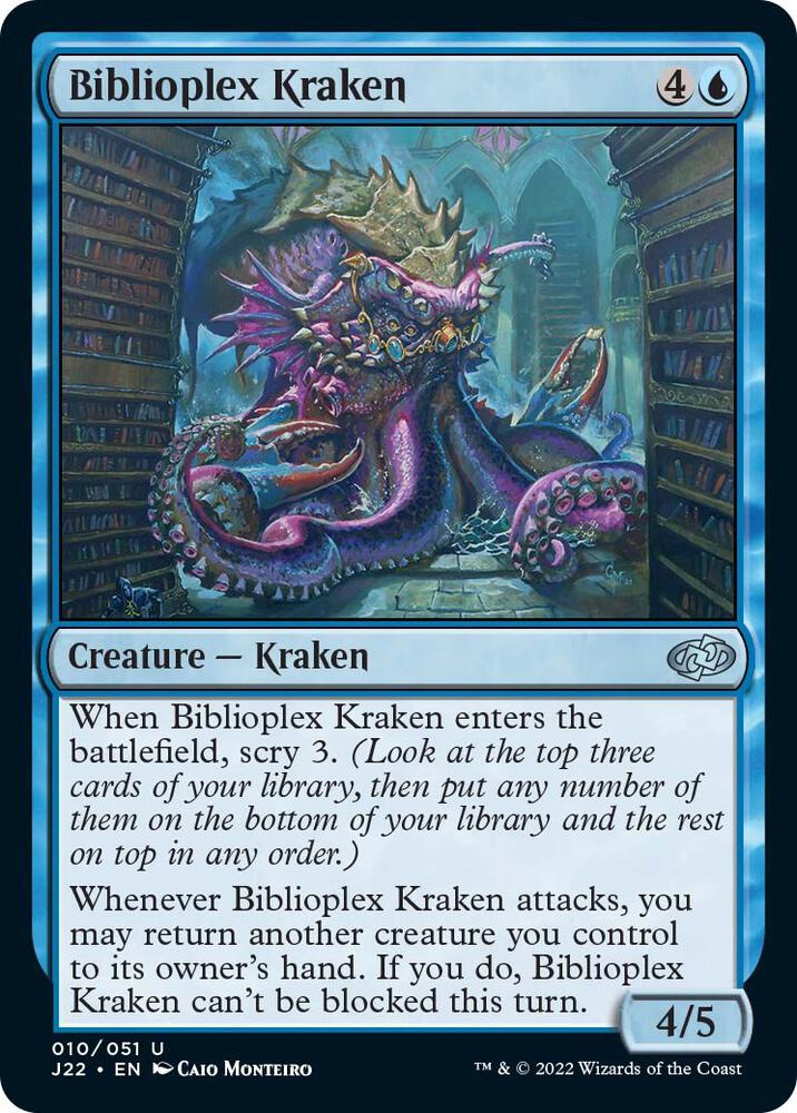 Biblioplex Kraken 10 card from Jumpstart 2022