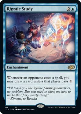 Rhystic Study 114 card from Jumpstart 2022