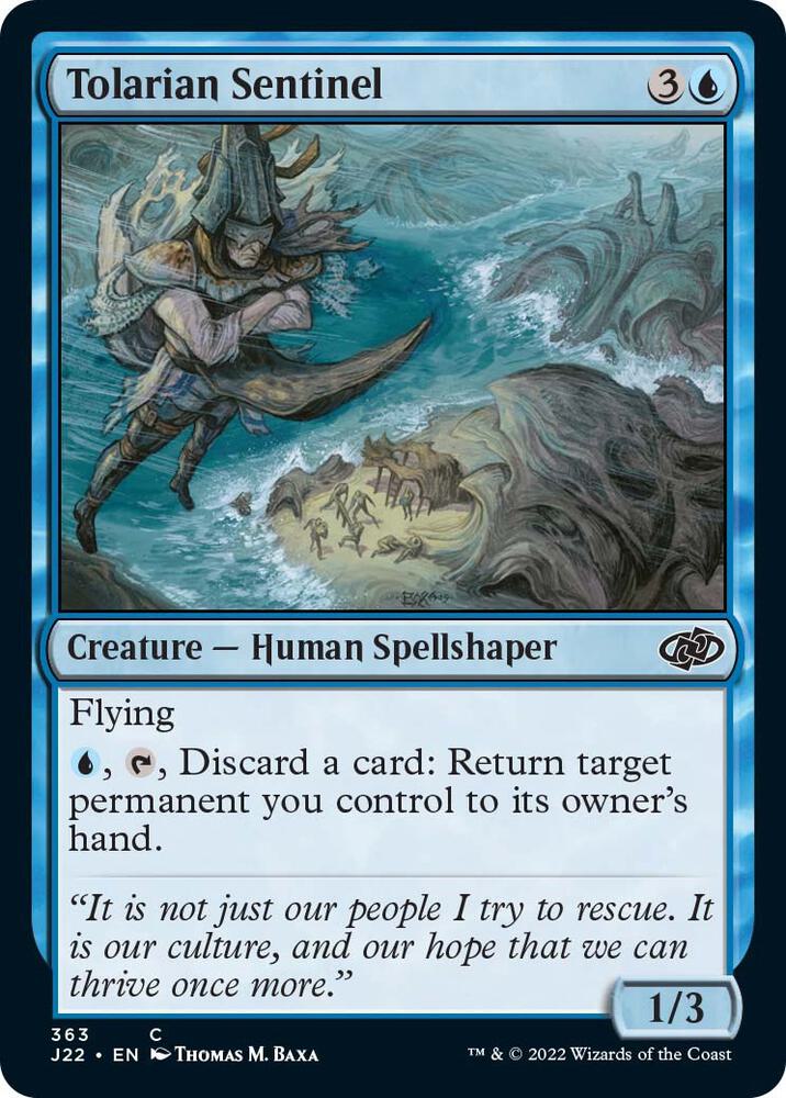 Tolarian Sentinel 363 card from Jumpstart 2022